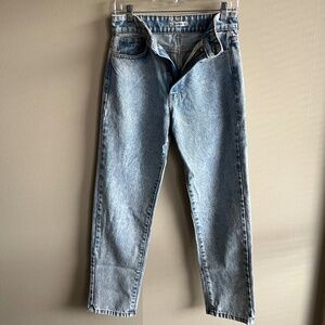 NEED SUPPLY Acid Wash Straight Denim